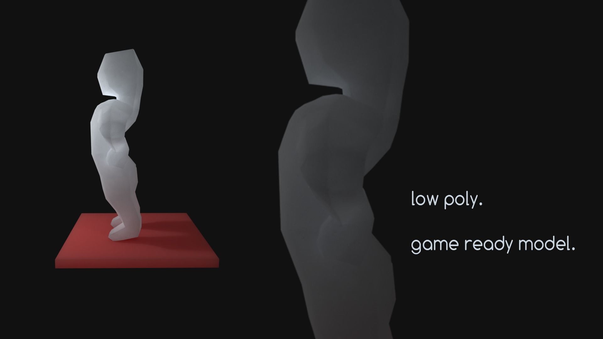 Super low poly COLLECTION wooden sculpture of horse Low-poly 3D model_35