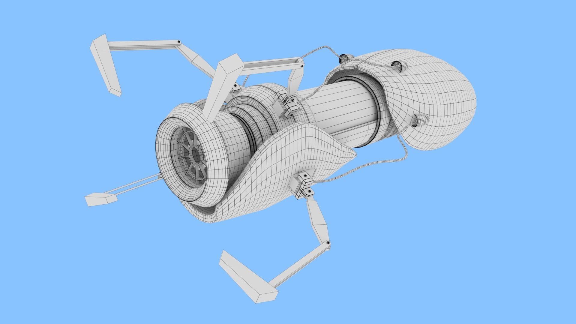 Portal Gun Low-poly 3D model_3
