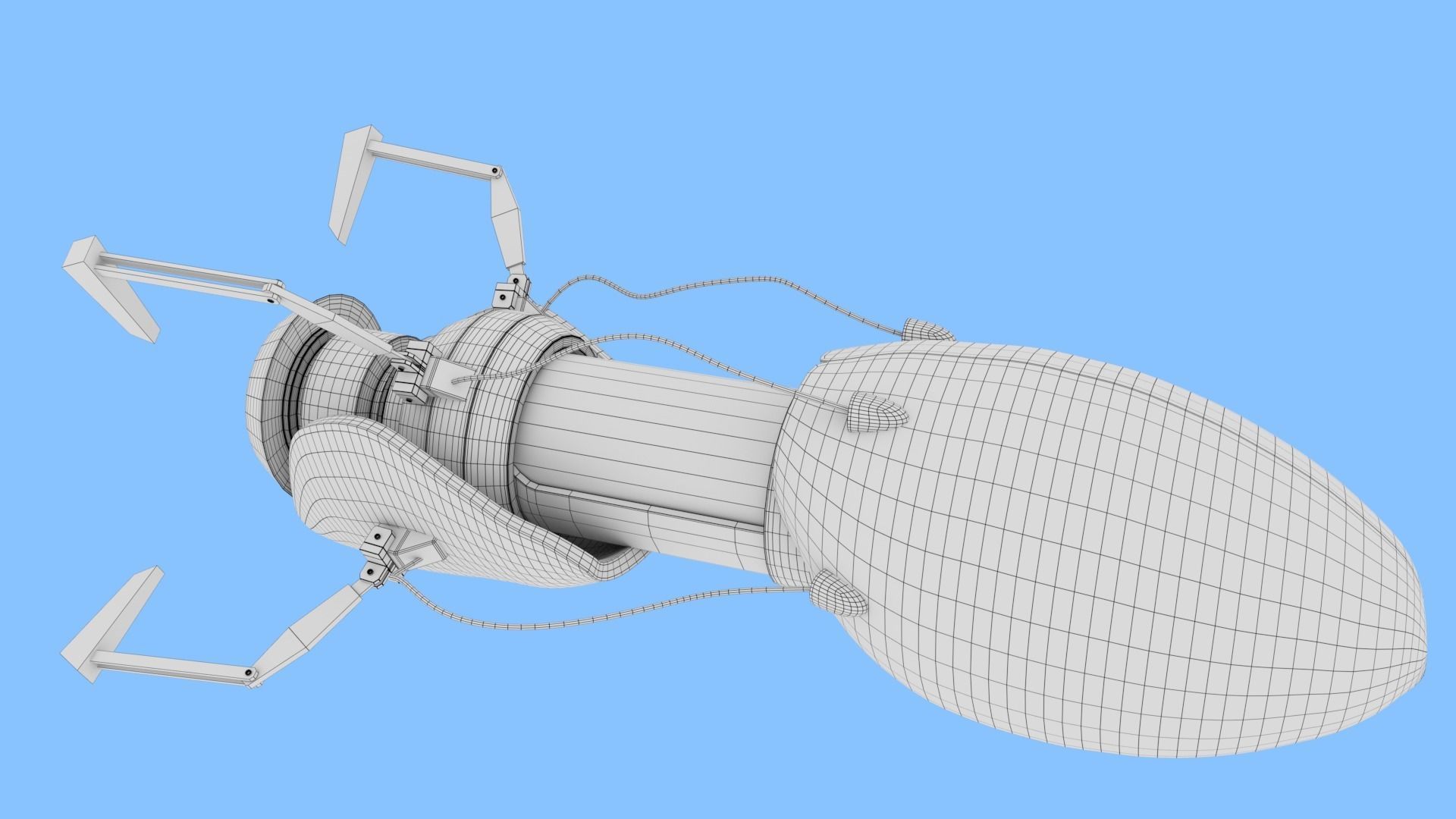 Portal Gun Low-poly 3D model_2