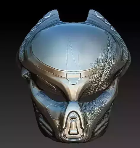 Fugitive Predator damaged bio mask 3d model