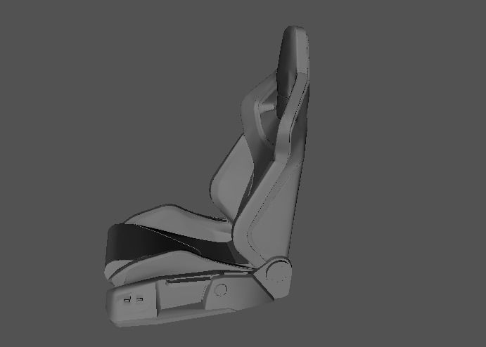 Banco Recaro 3D model_2