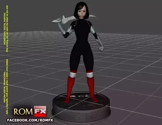 Alita Battle Angel - 3D Printable Action Figure OBJ STL 3D print model