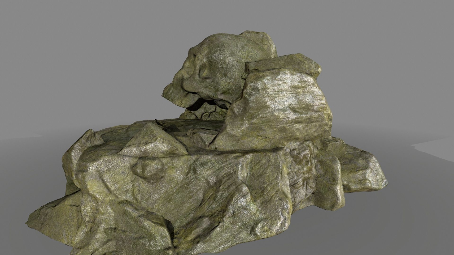 skull cave  Low-poly 3D model_7