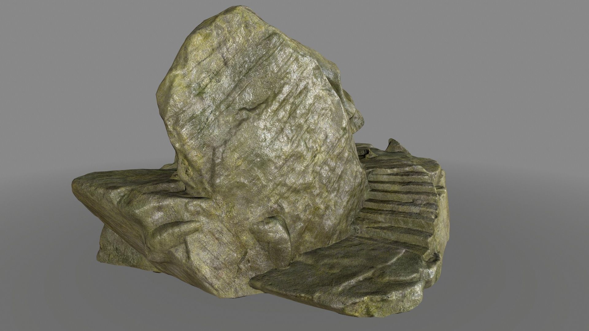 skull cave  Low-poly 3D model_2