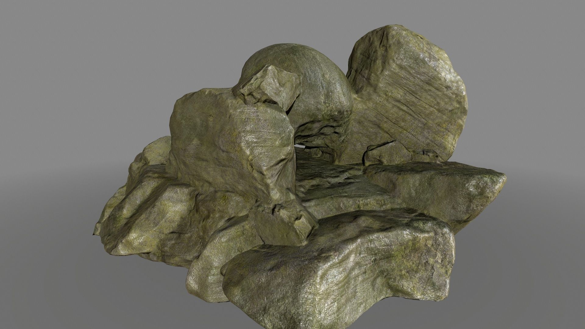 skull cave  Low-poly 3D model_5