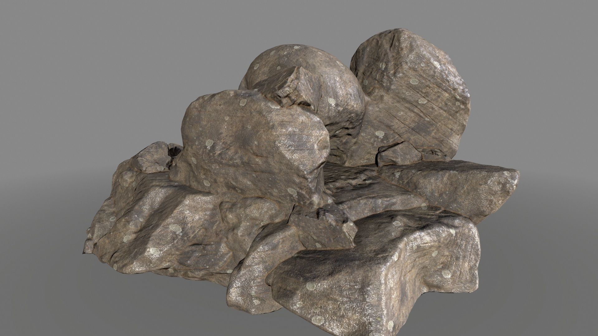skull cave Low-poly 3D model_5