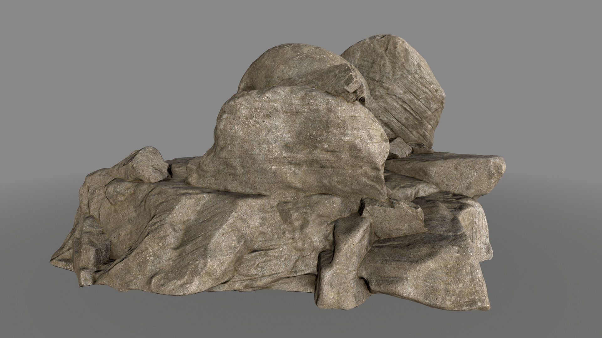 skull cave Low-poly 3D model_5