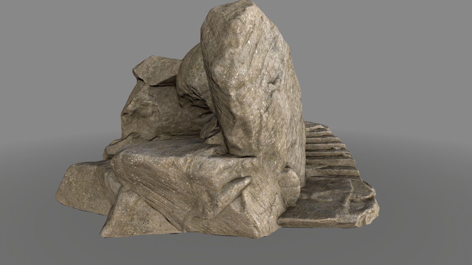 skull cave Low-poly 3D model_2