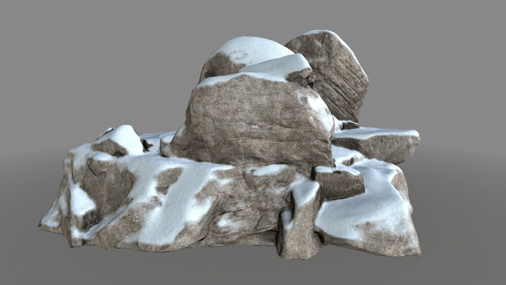 skull cave Low-poly 3D model_5