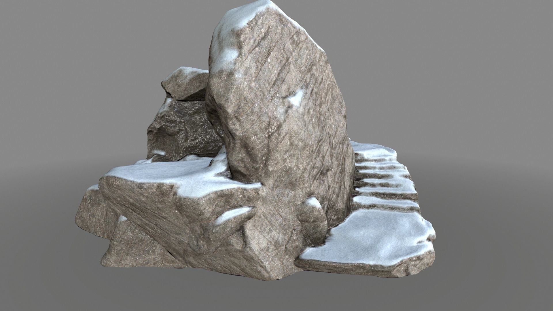 skull cave Low-poly 3D model_2