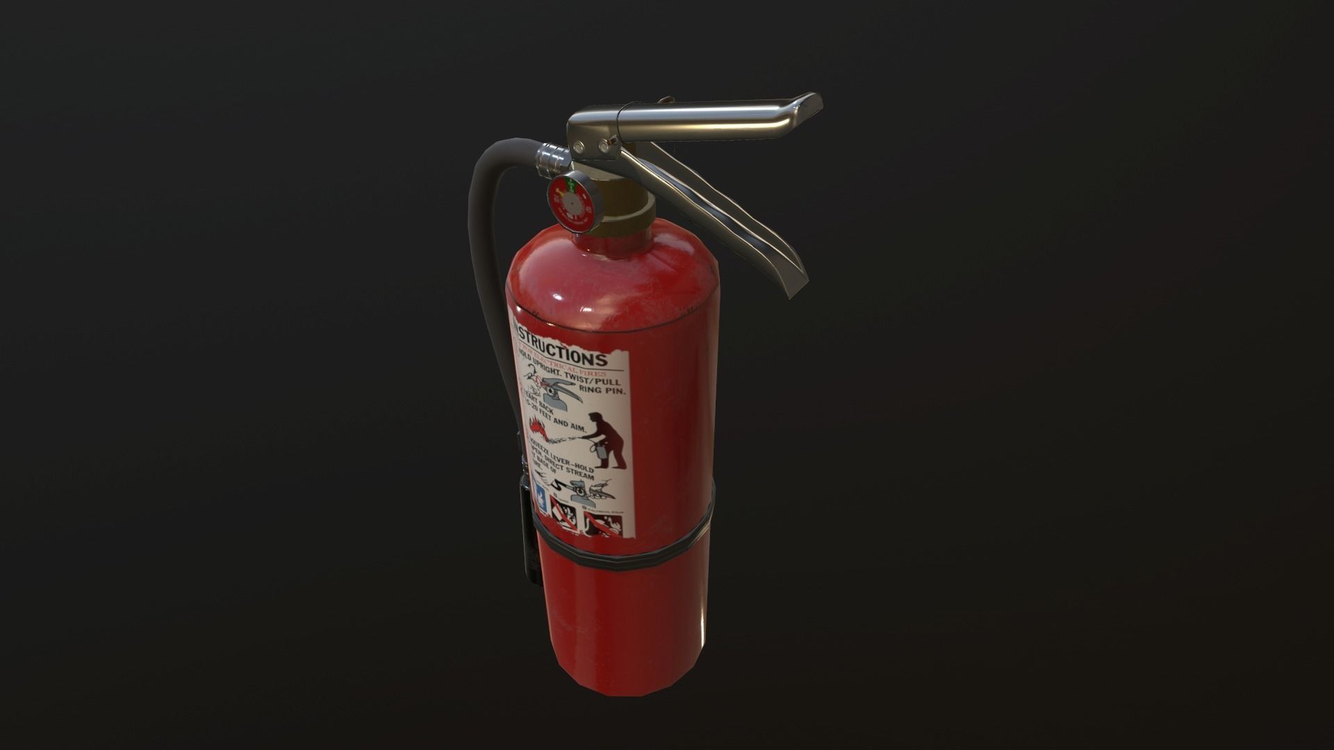 Fire extinguisher Low-poly 3D model_2