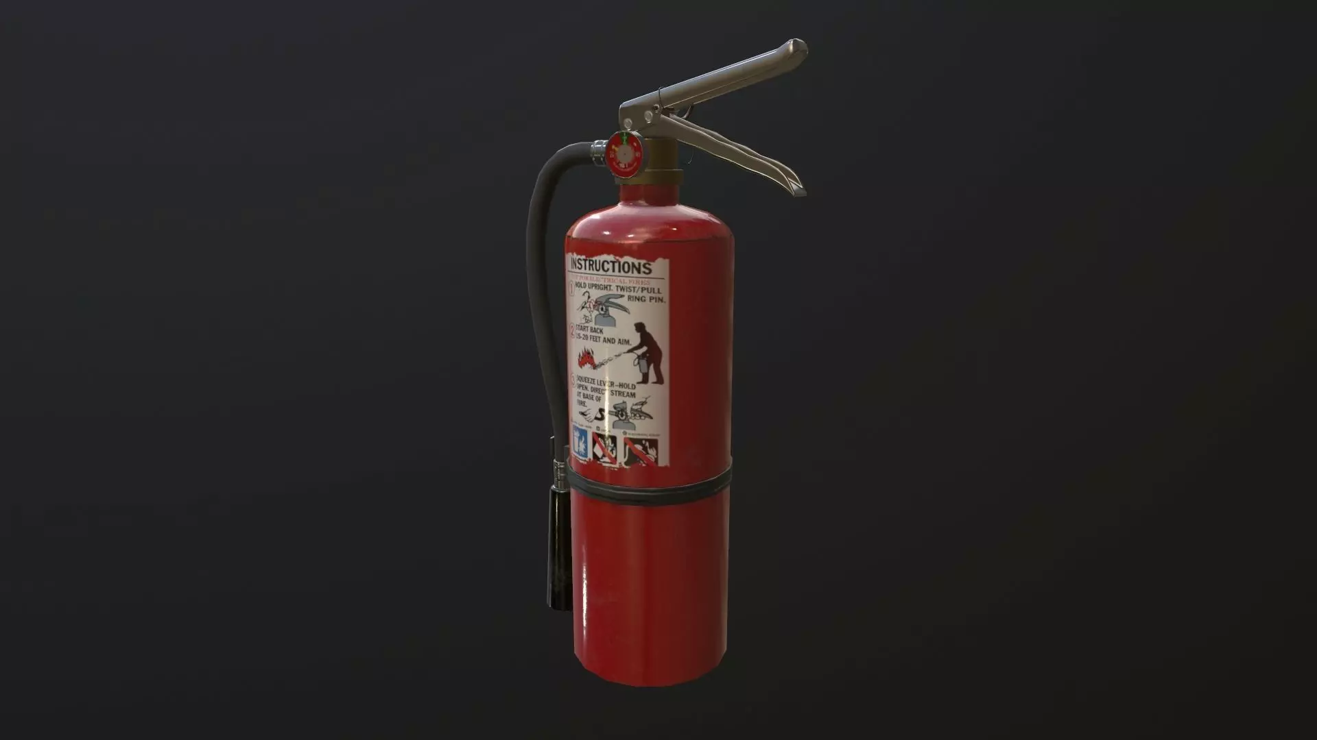 Fire extinguisher Low-poly 3D model_0