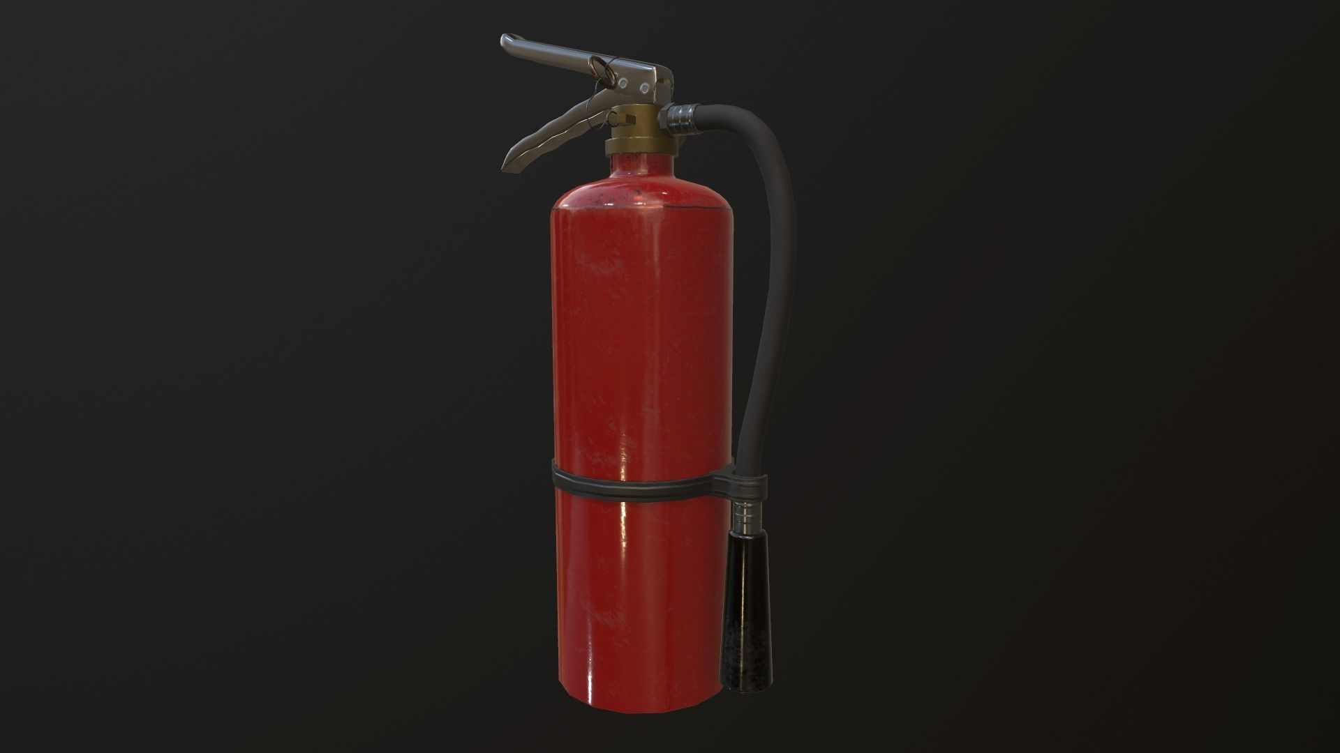 Fire extinguisher Low-poly 3D model_3