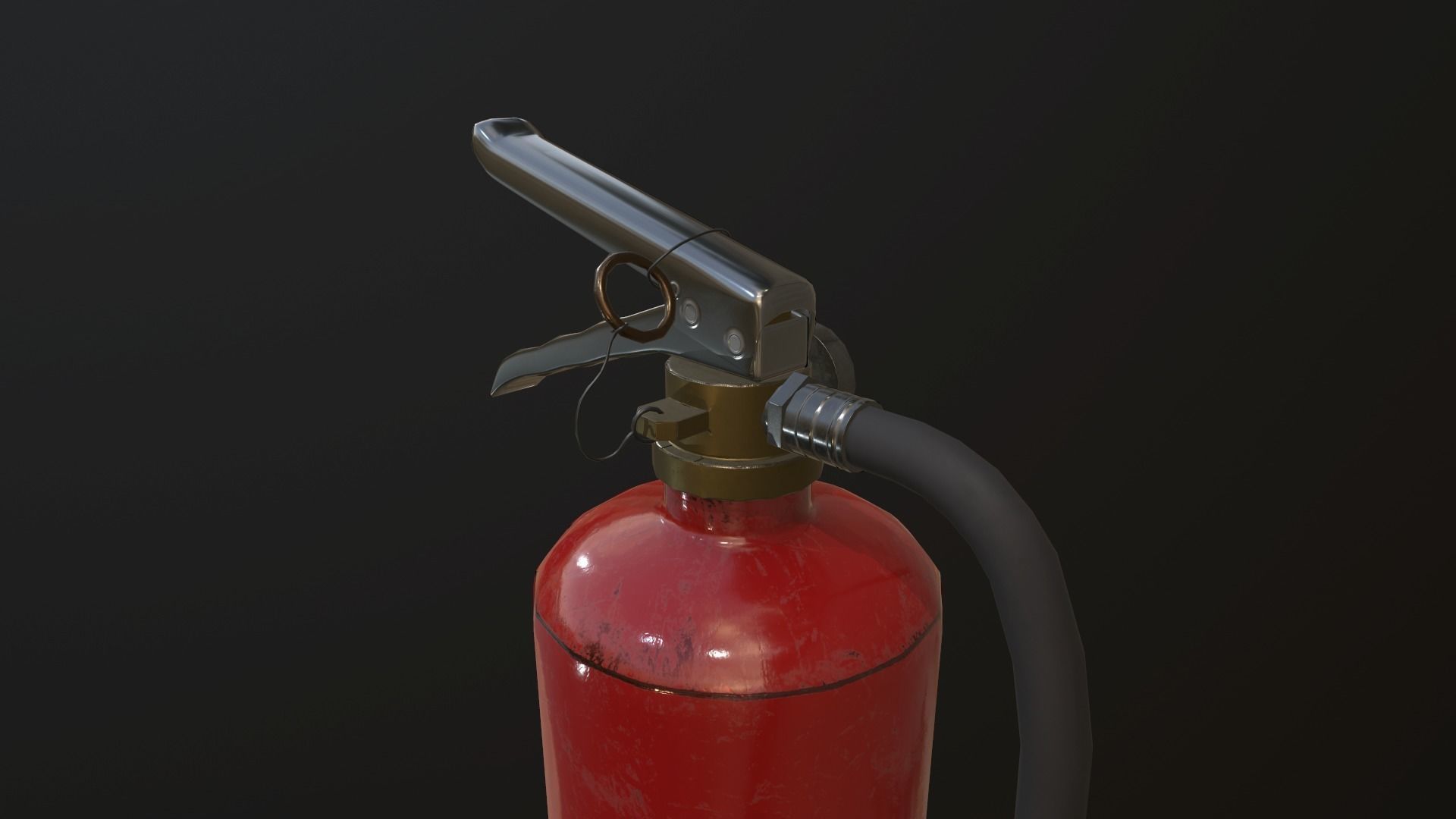 Fire extinguisher Low-poly 3D model_4