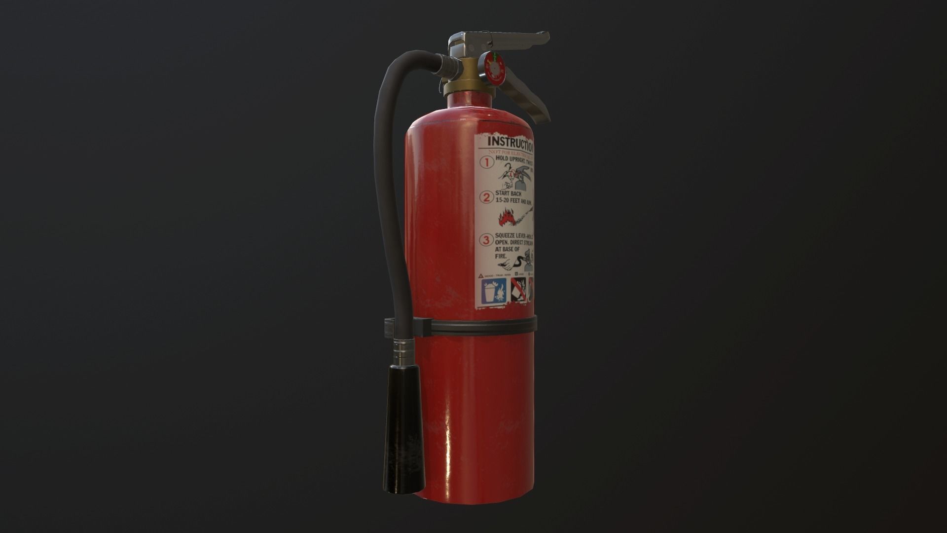 Fire extinguisher Low-poly 3D model_5