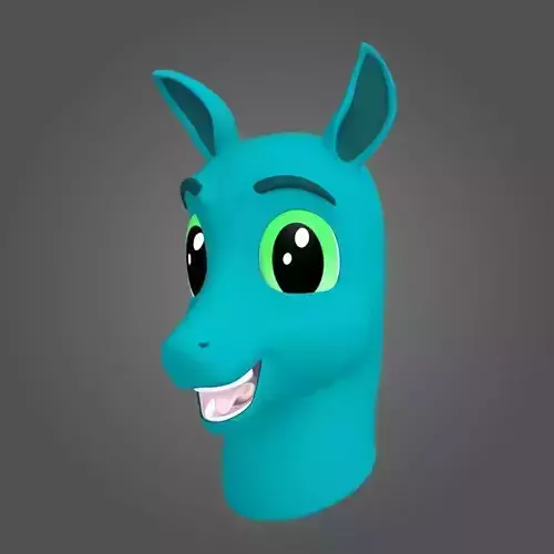Horse Character Bust - Animated