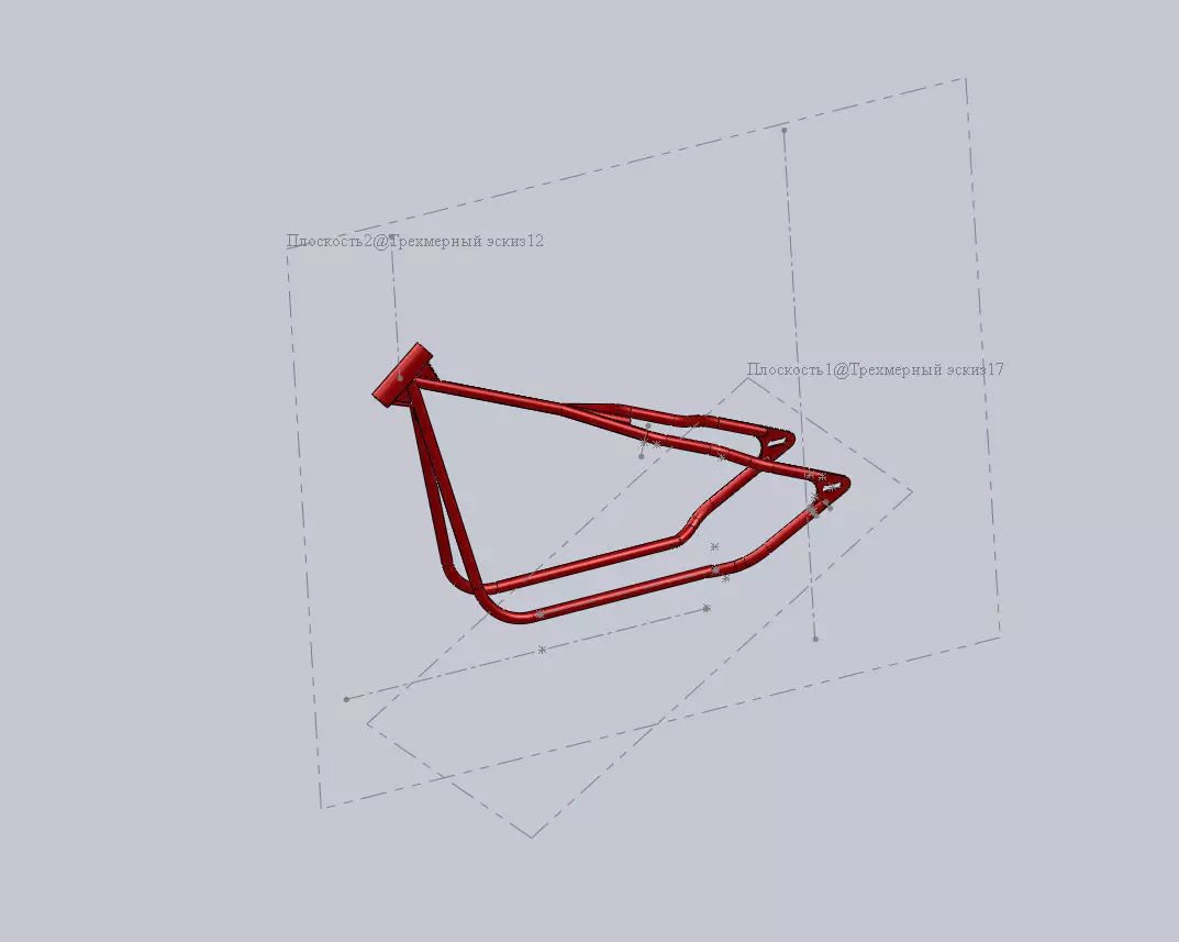 Harley frame Free 3D model