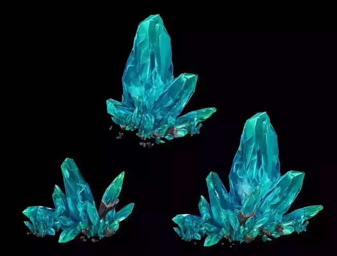 Large crystal - gravel 02 3D model