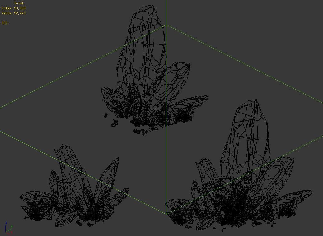 Large crystal - gravel 02 3D model_5