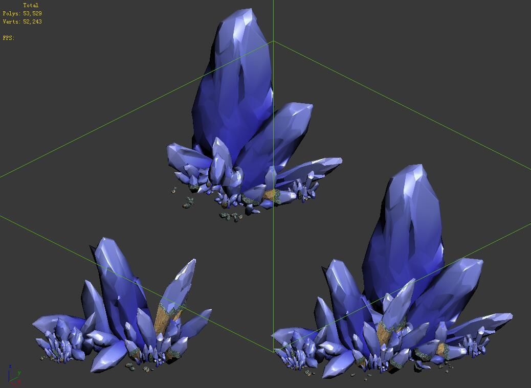 Large crystal - gravel 02 3D model_4