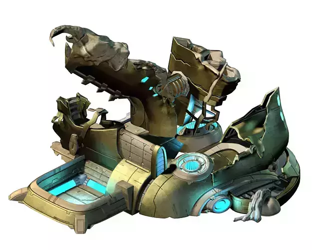 High temperature melting - object debris 01