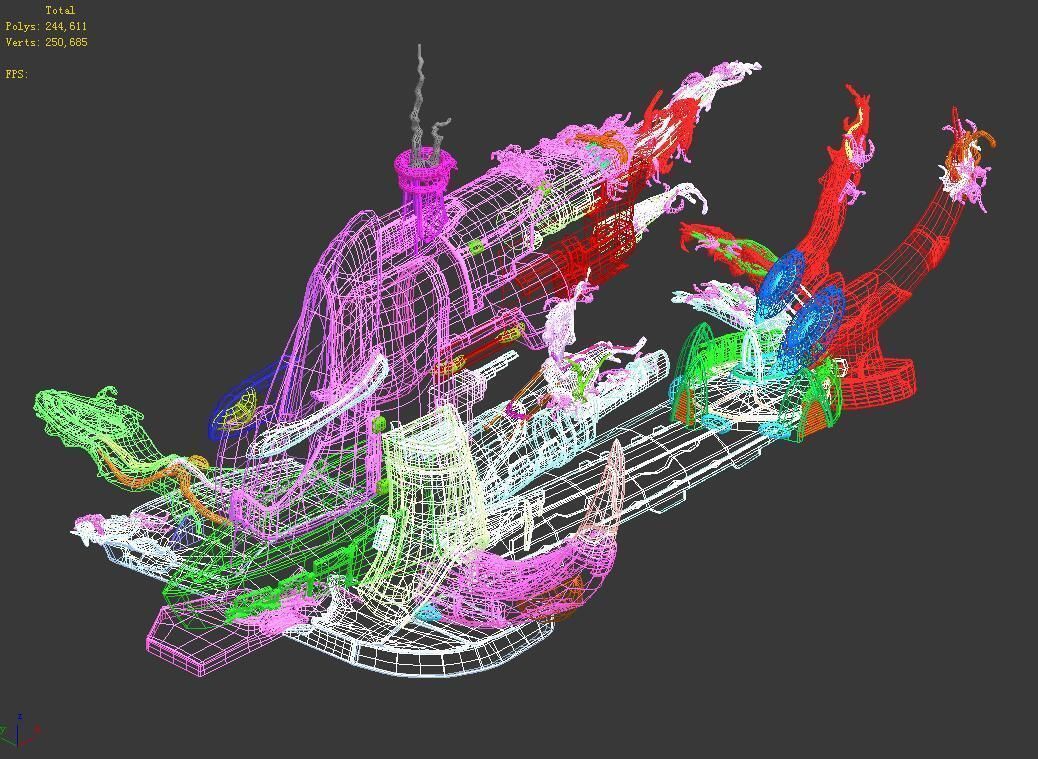High temperature melting - object debris 06 3D model_4