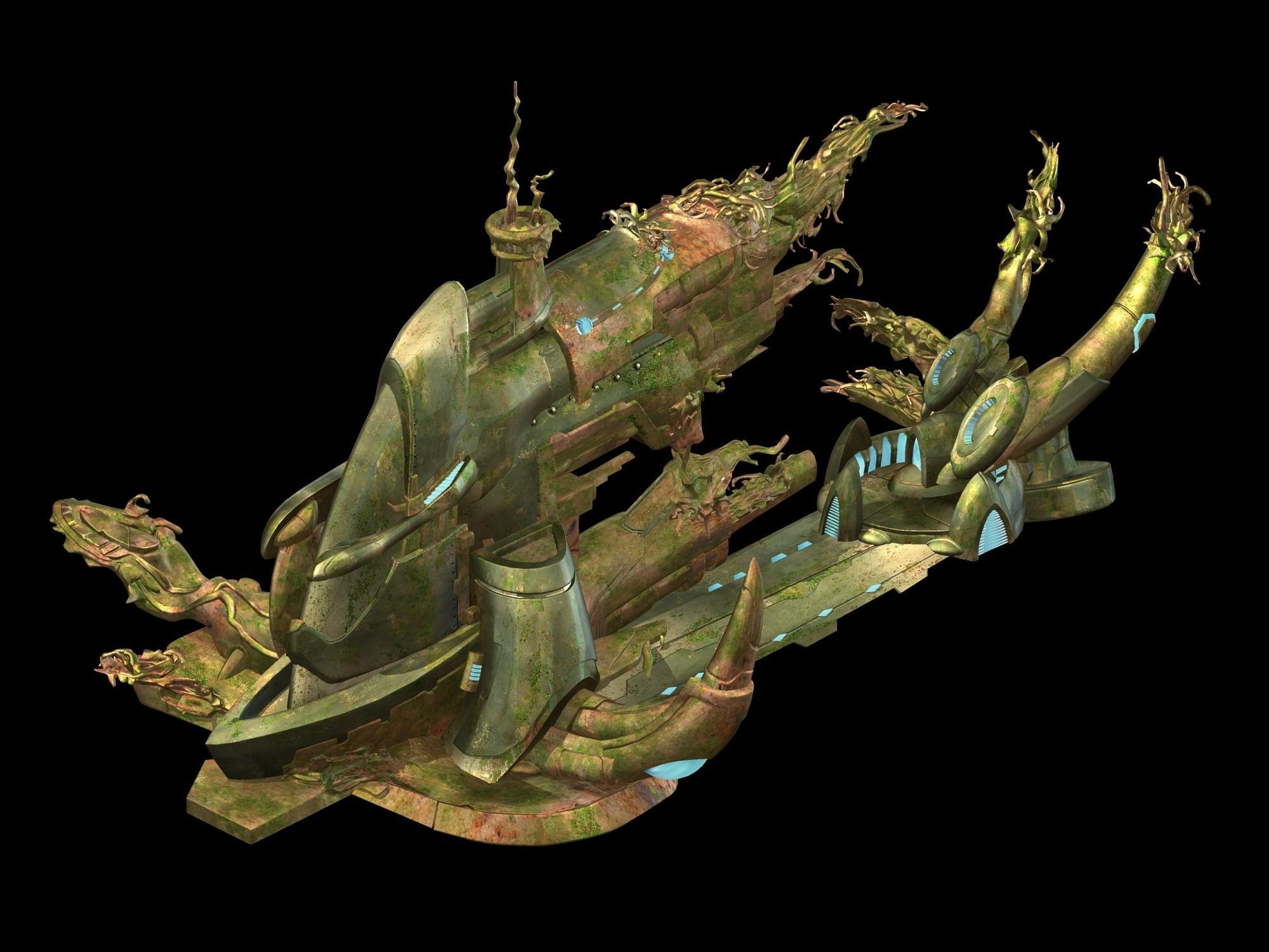 High temperature melting - object debris 06 3D model_1