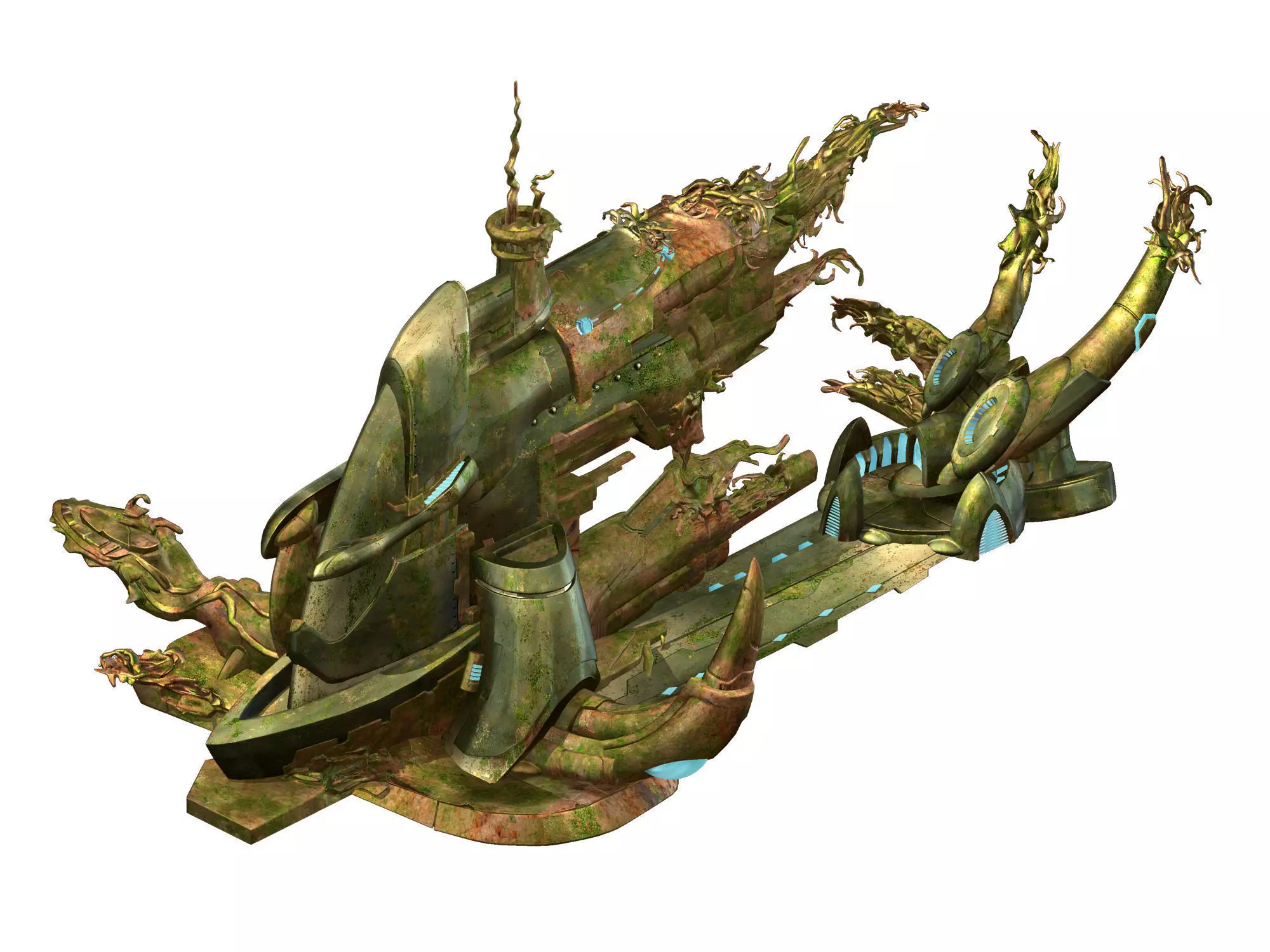 High temperature melting - object debris 06 3D model_0