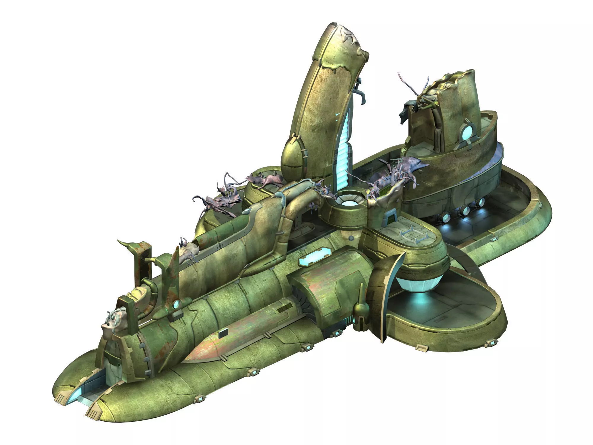 High temperature melting - object debris 07 3D model_0