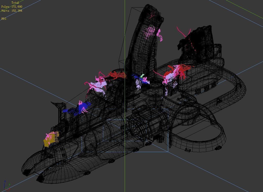 High temperature melting - object debris 07 3D model_4