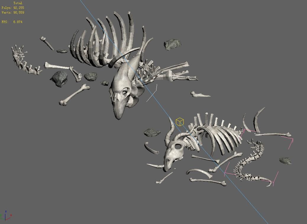 Sea bottom - animal wreckage 06 3D model_3