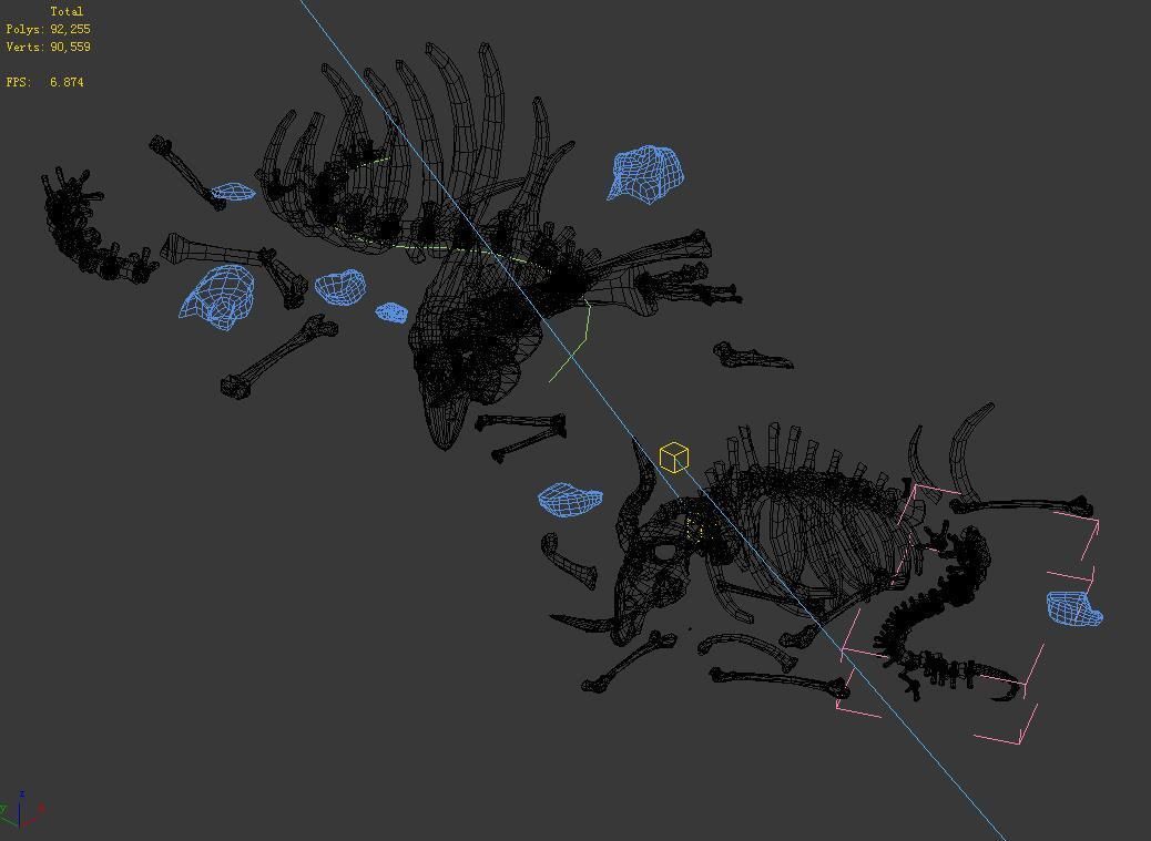 Sea bottom - animal wreckage 06 3D model_4