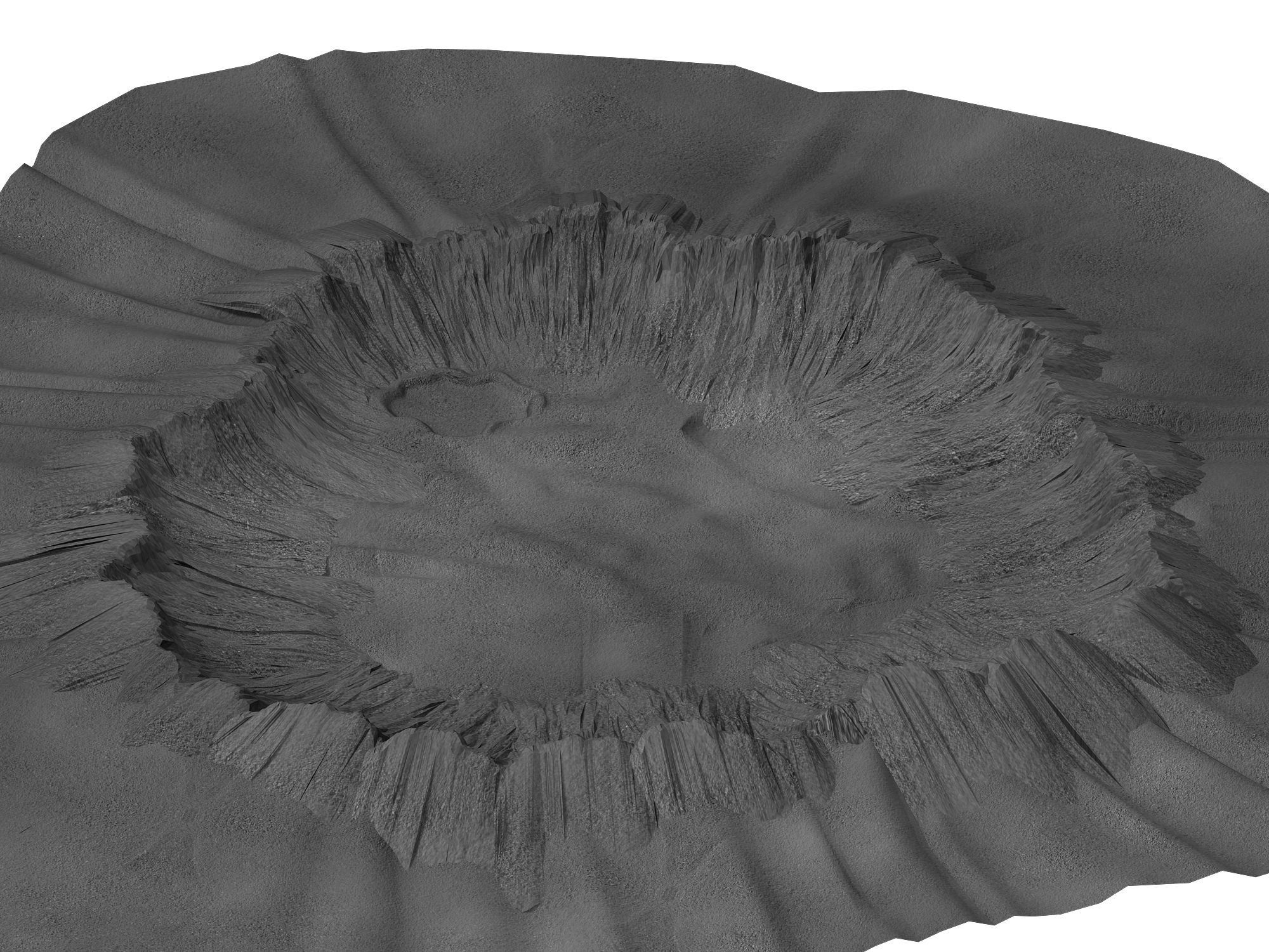Mars - crater 3D model_2