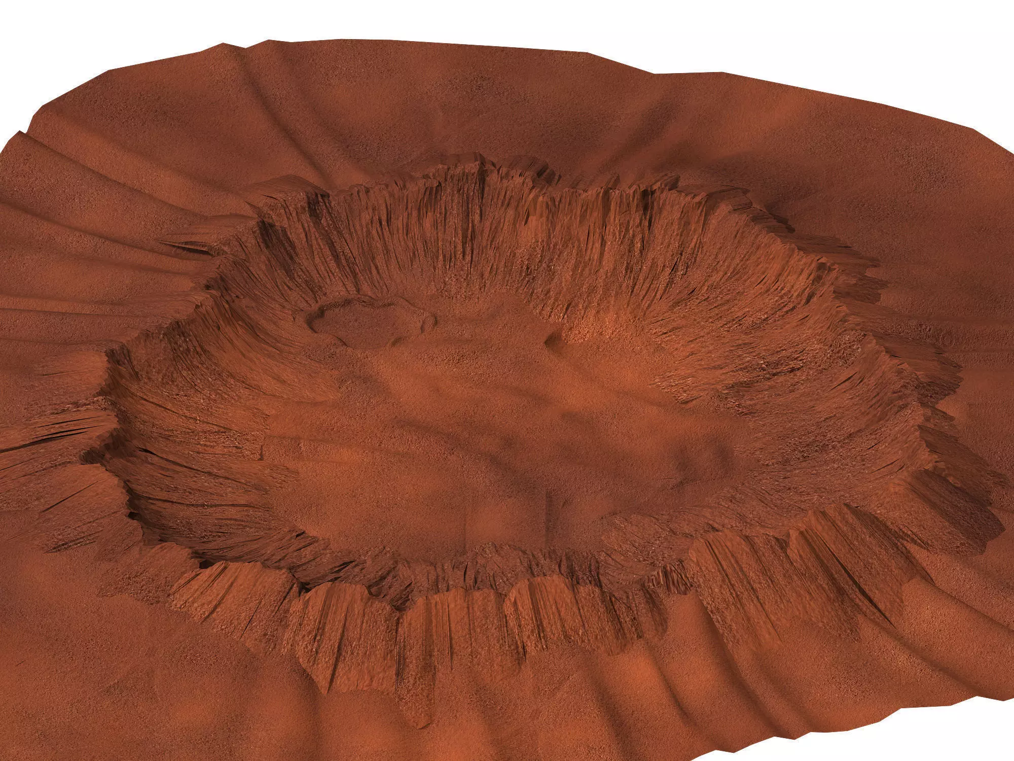 Mars - crater 3D model_0