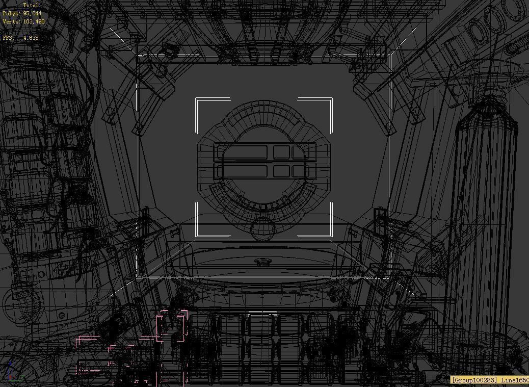 Mechanical login interface 01 3D model_4