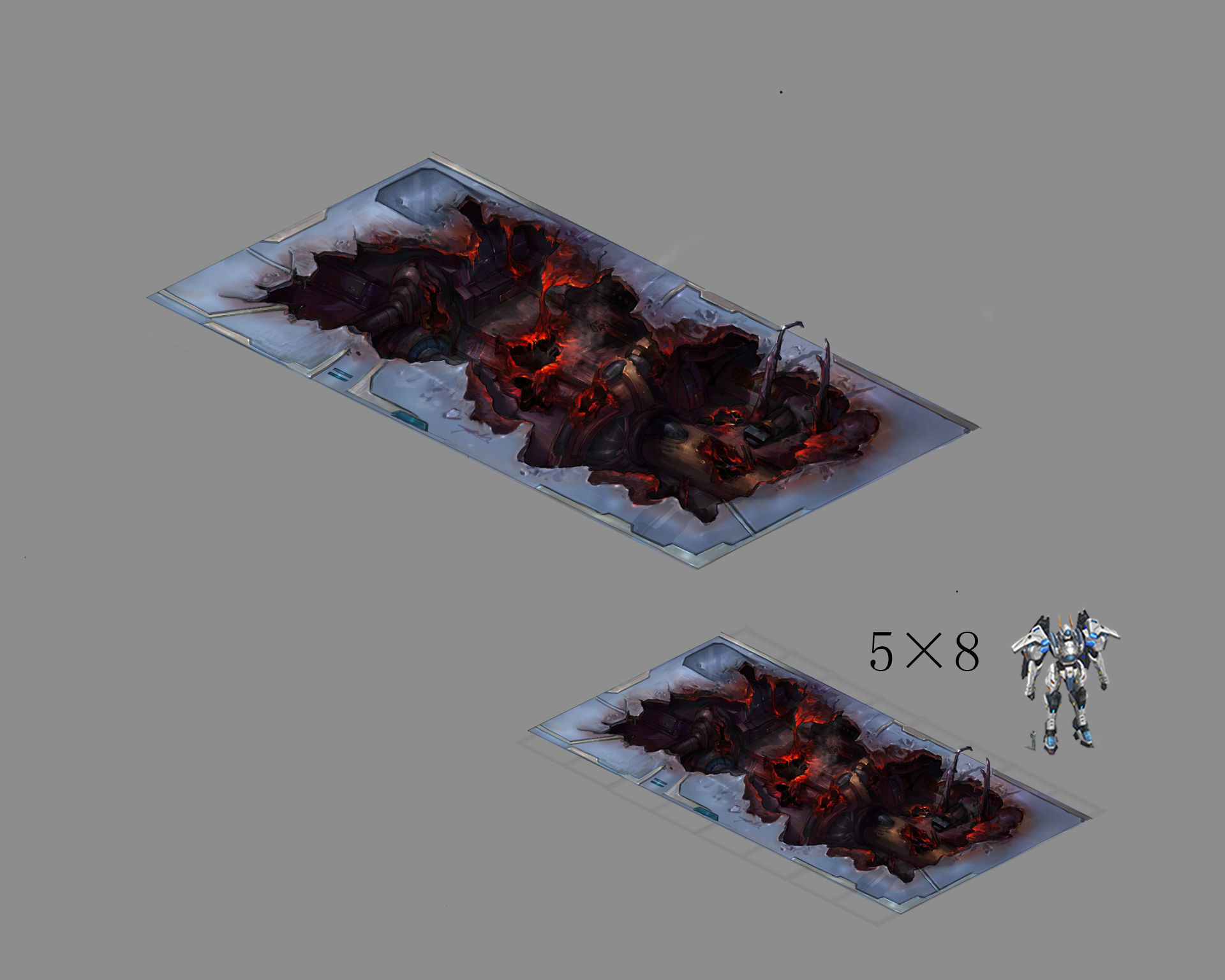 Roadblock - laser damage pavement 01 3D model_3