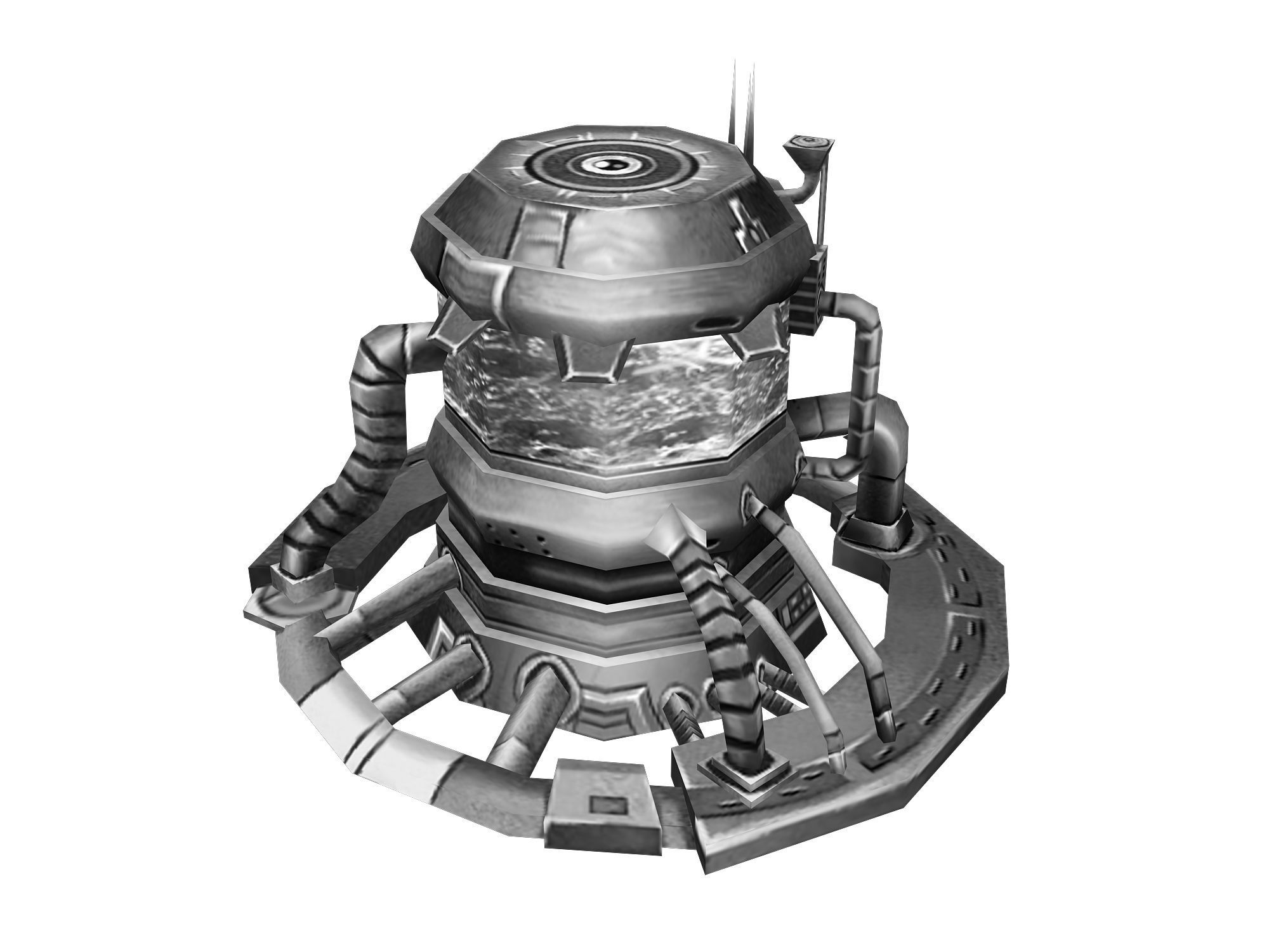 Energy-reserve futuristic space station 3D model_4