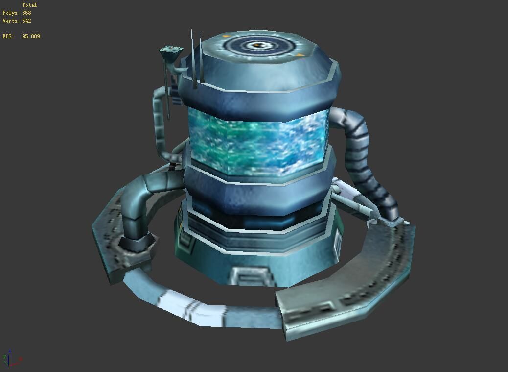 Energy-reserve futuristic space station 3D model_5