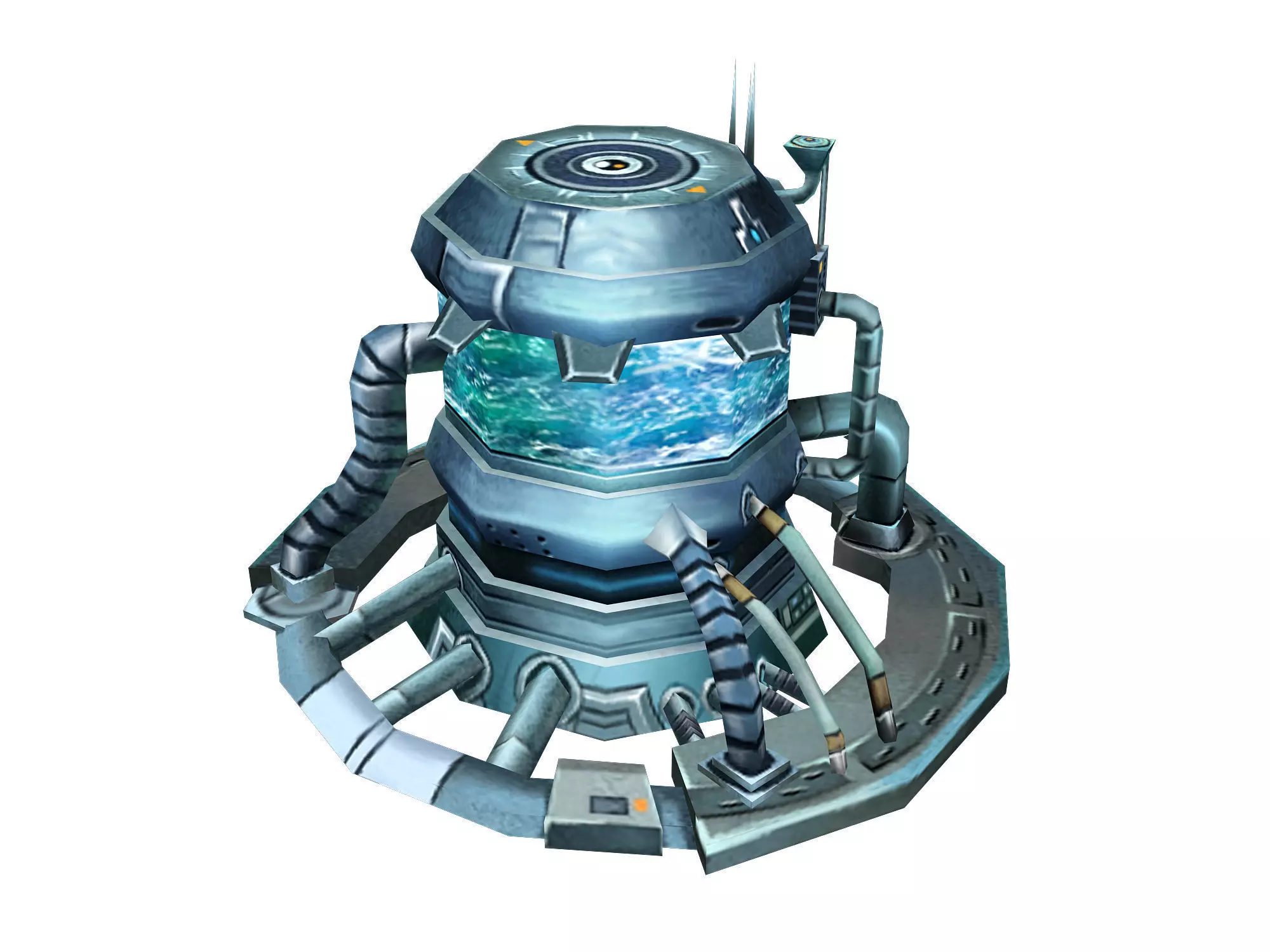 Energy-reserve futuristic space station 3D model_0