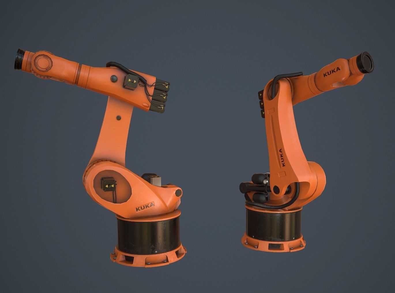 Kuka robot Low-poly 3D model_1