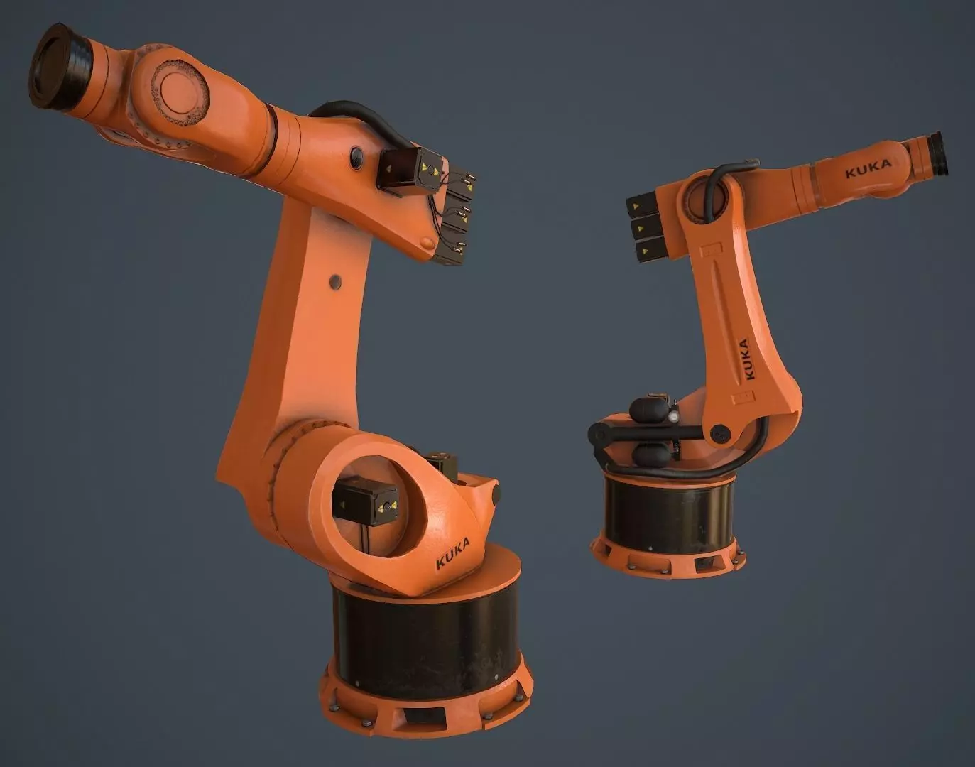 Kuka robot Low-poly 3D model_0