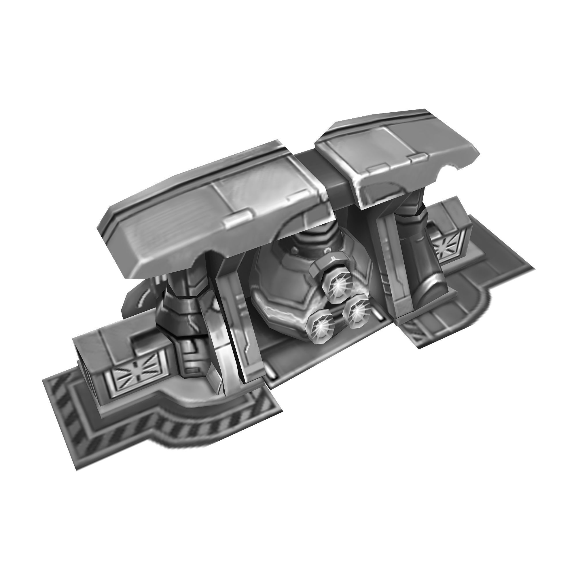 Wall Fortress - Flame Type 08 3D model_2