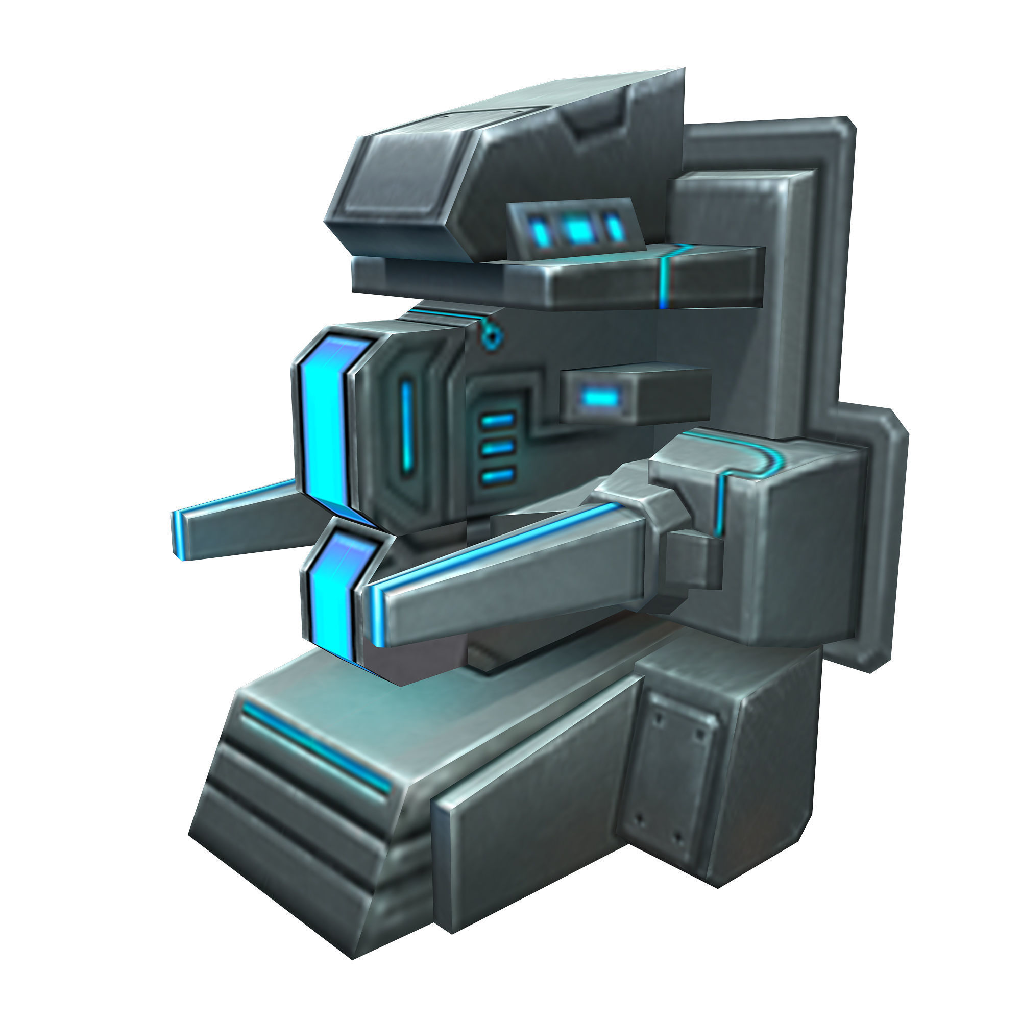 Wall Fortress - Machine Gun Type 01 3D model_2