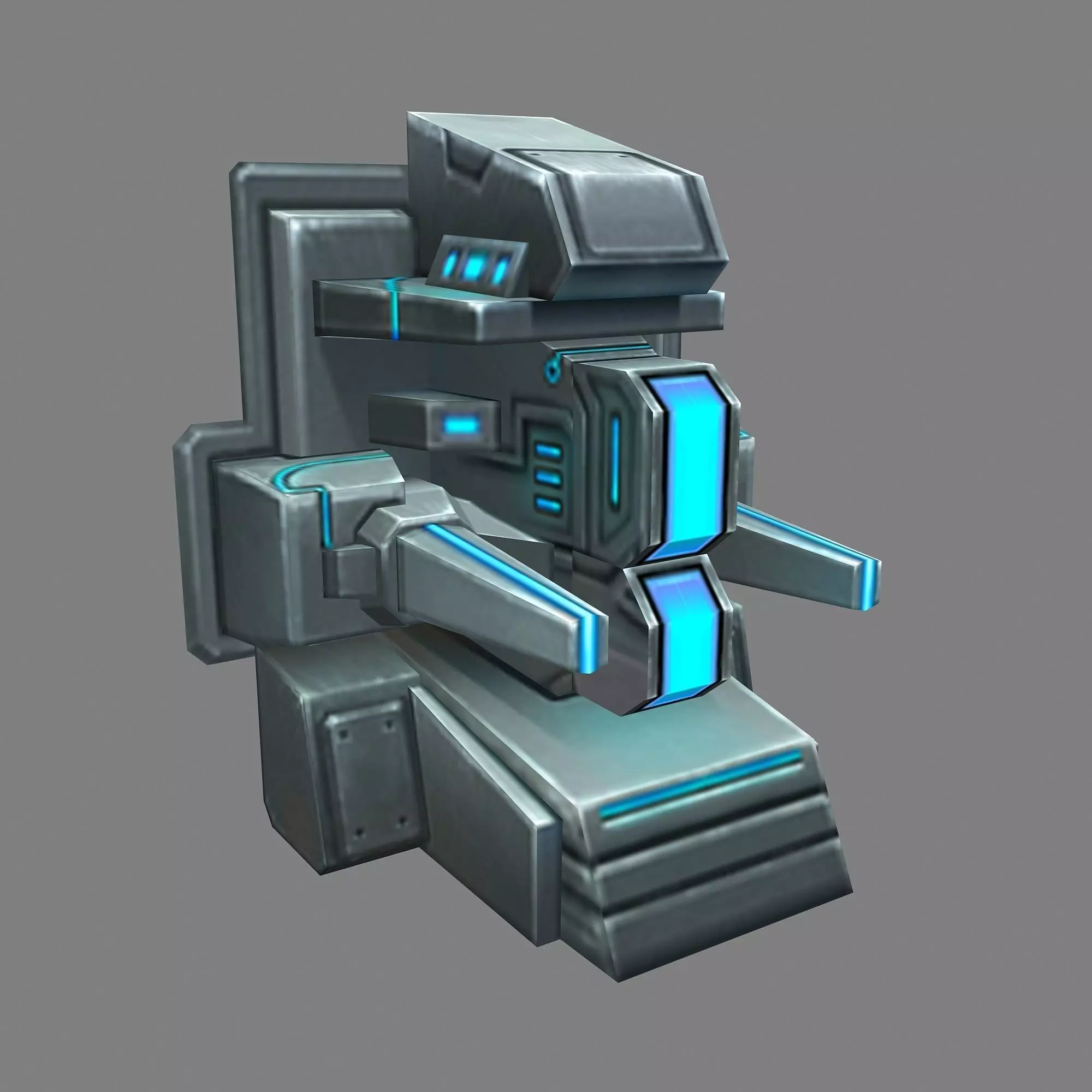 Wall Fortress - Machine Gun Type 01 3D model_0
