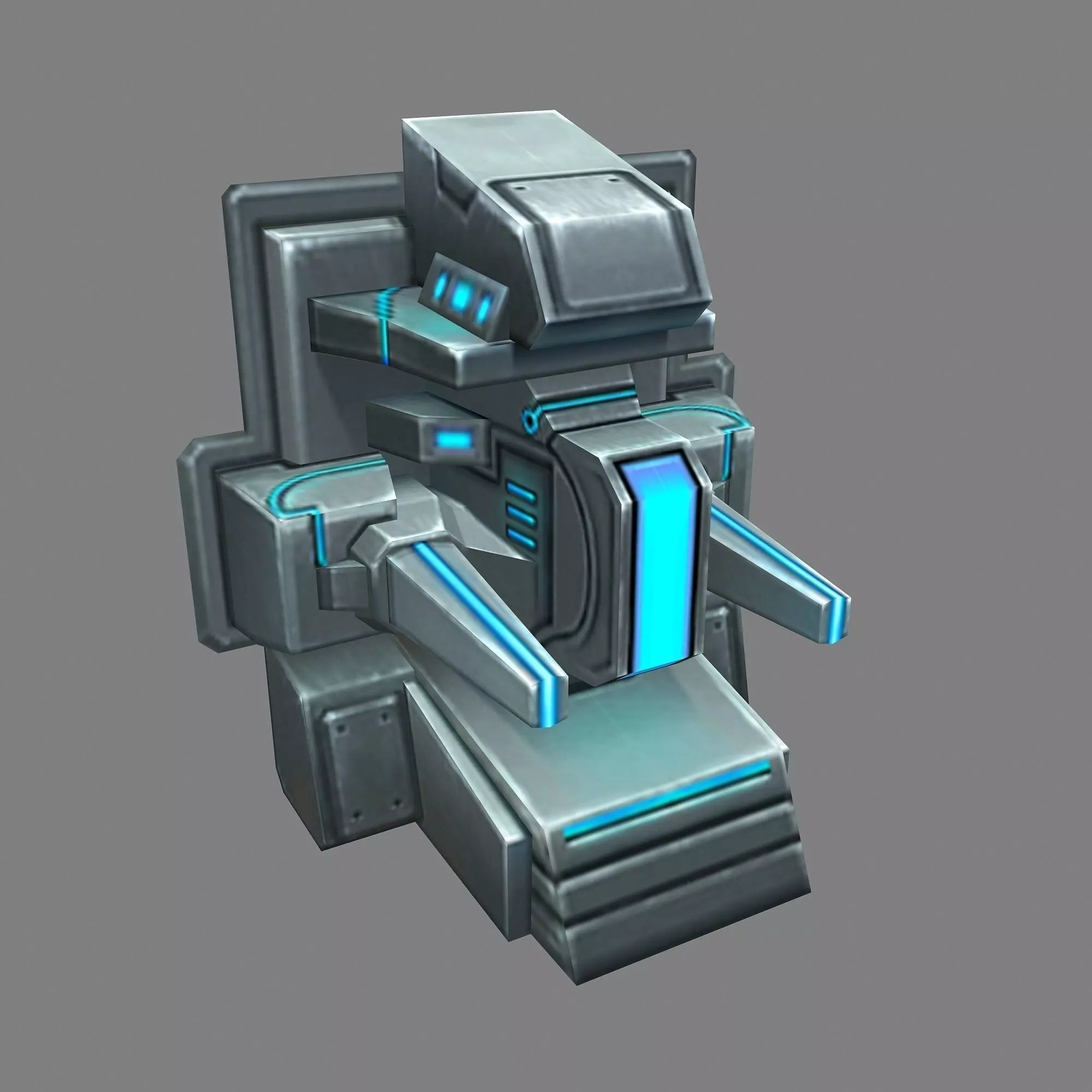 Wall Fortress - Machine Gun Type 02 3D model_0