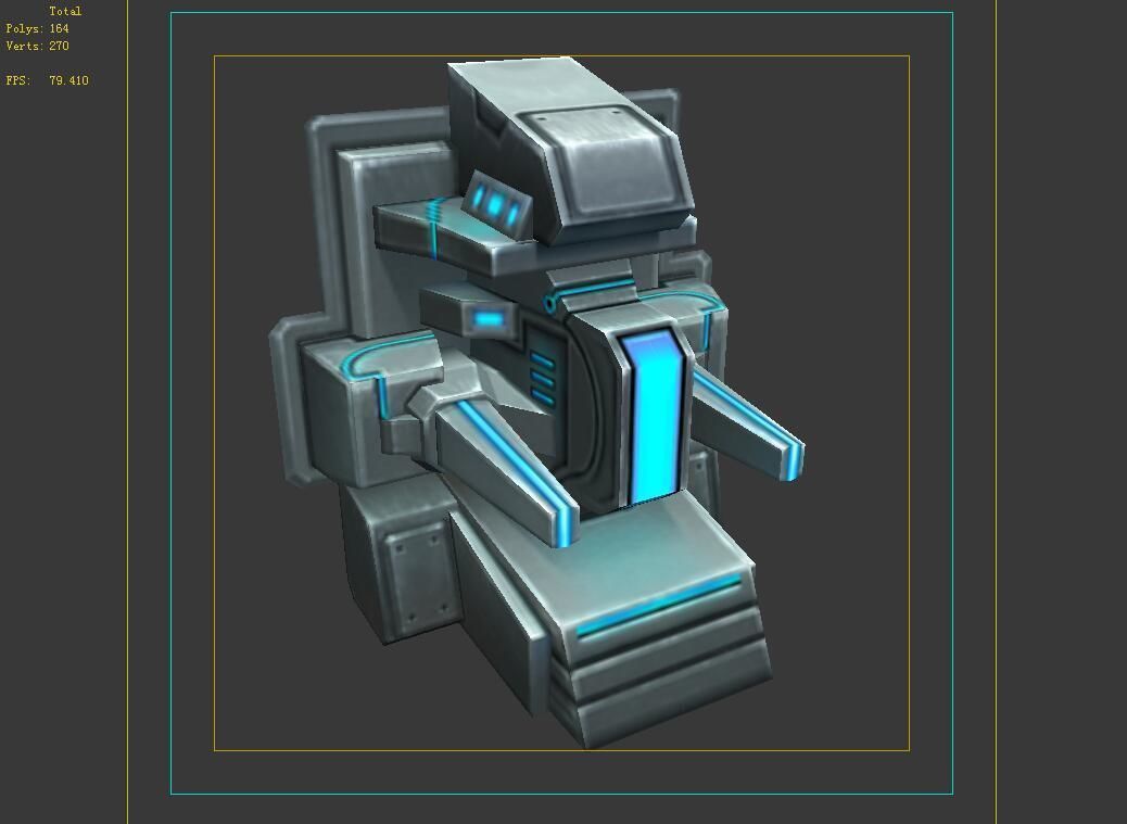 Wall Fortress - Machine Gun Type 02 3D model_5