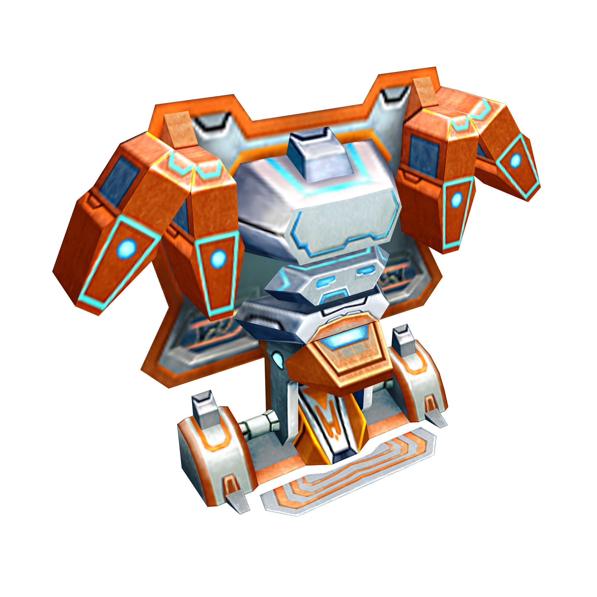 Wall Fortress - Laser Type 06 3D model_3