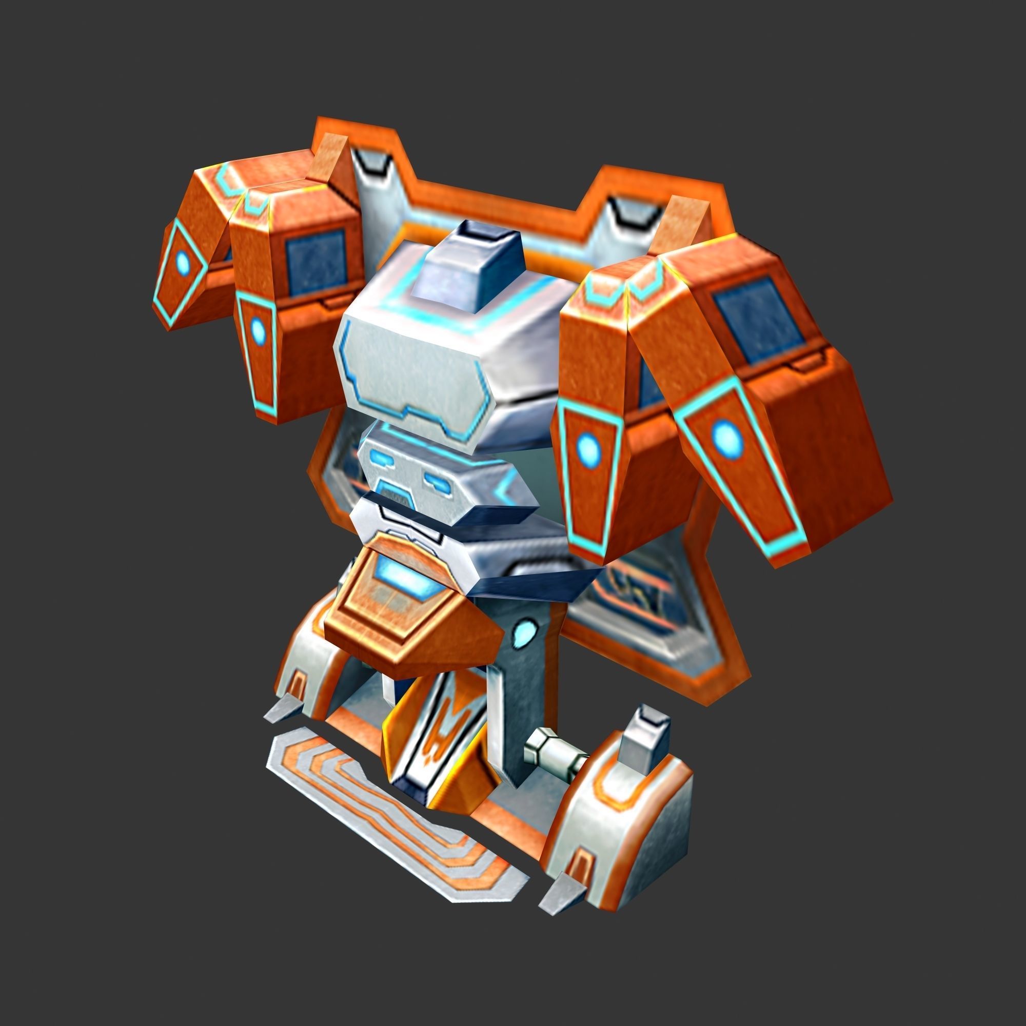 Wall Fortress - Laser Type 06 3D model_1
