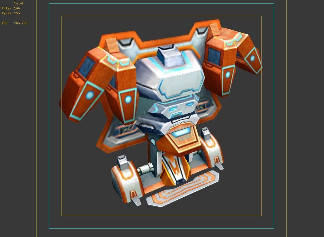 Wall Fortress - Laser Type 06 3D model_5
