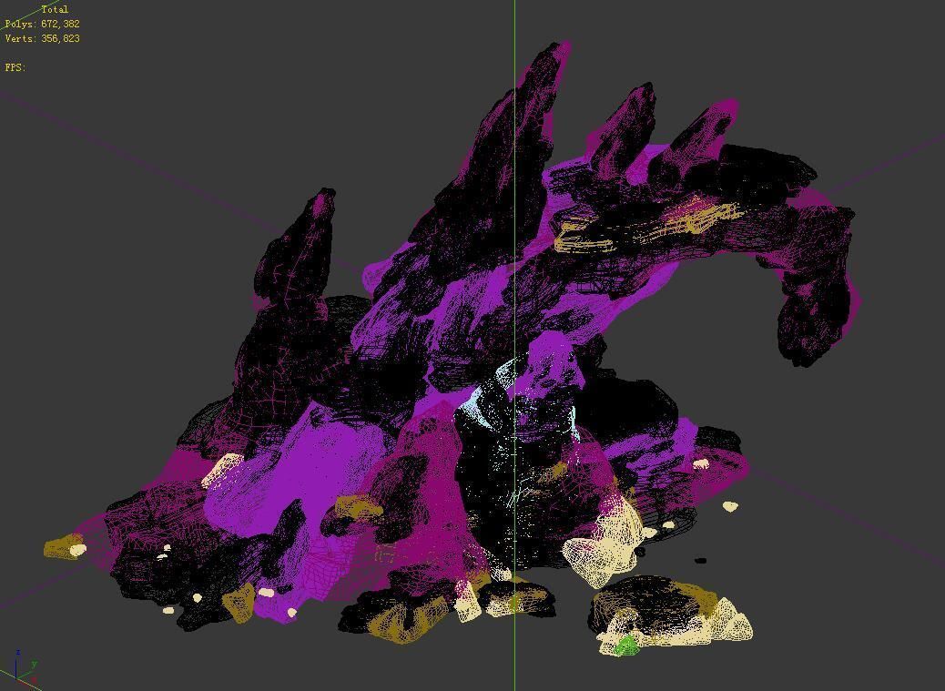 Desert - bizarre boulder 02 3D model_6